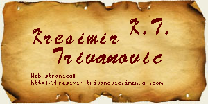Krešimir Trivanović vizit kartica